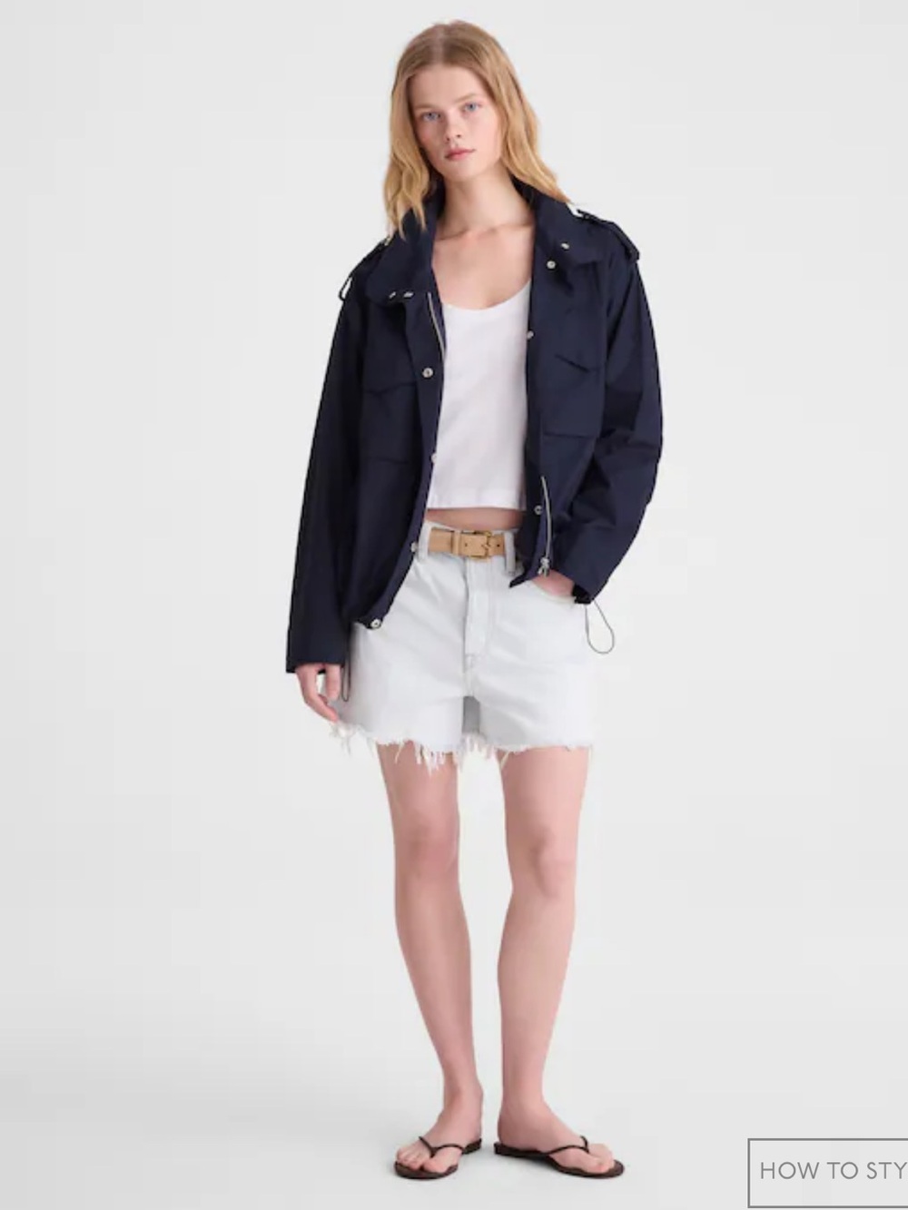 Madewell Field Jacket in Washed Poplin - Classic Navy